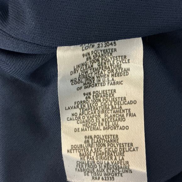 Betsy & Adam Off the Shoulder Ruffled Sheath Party Cocktail Dress Size 10 Blue - Picture 9 of 11